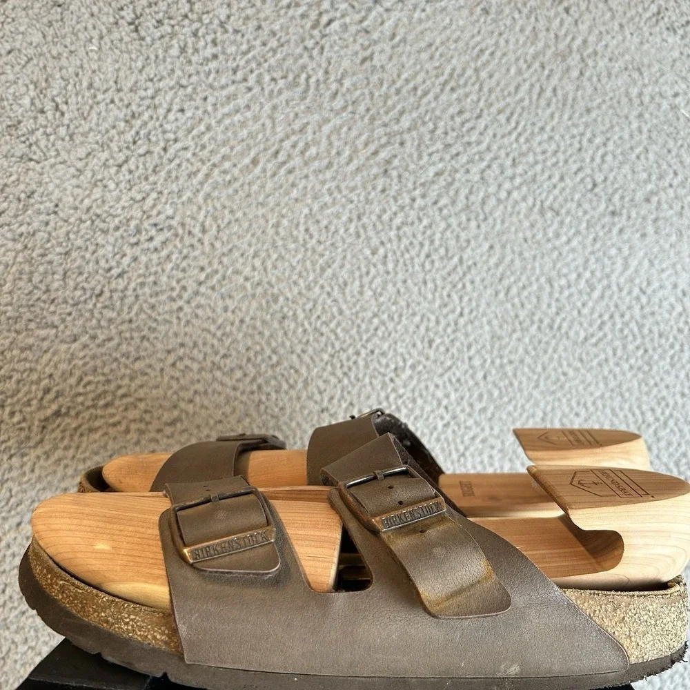 Birkenstock Arizona Birko-Flor Unisex Sandals Dark Brown Size US W11/M9 EU42